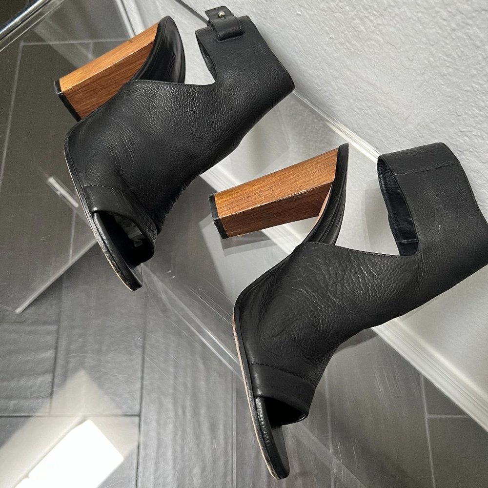 Vince Addie Open-Toe Bootie Block Heel Sandals Bl… - image 5